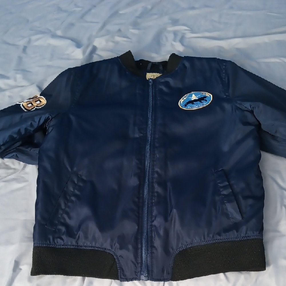 Kids Blue Bomber Jacket